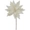Northlight 24" Cream Glittered Poinsettia Christmas Stem Spray